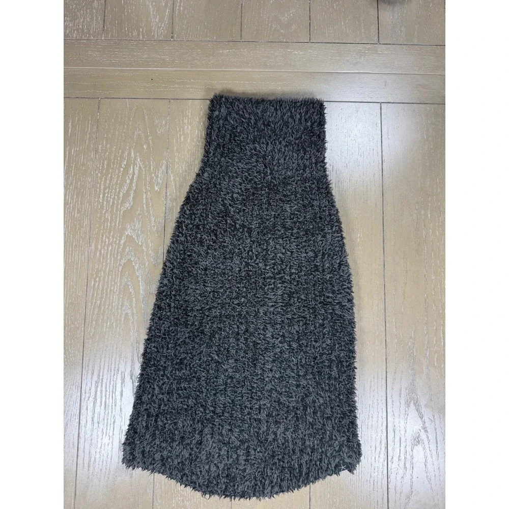 Barefoot Dreams Pet Sweater Large Carbon‎ Gray CozyChic Fuzzy Knit Dog Vest